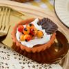 7PCS Fruit Egg Tart Artificial Cake Lifelike Fake Mango Cute Simulation Strawberry Home Decoration Ins Photograpy Props
