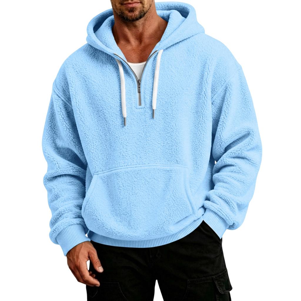 Men's Casual Hooded Jacket Long Sleeve with Warm for Everyday Wear