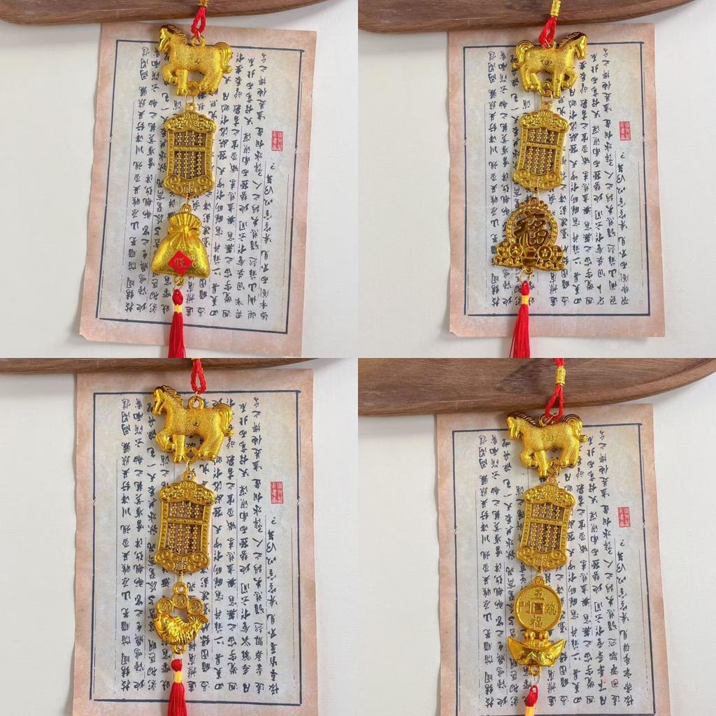 Festive Zodiac 2026 Horse Pendant Chinese New Year Decoration Home Good Luck Car Ornament New Year Gifts