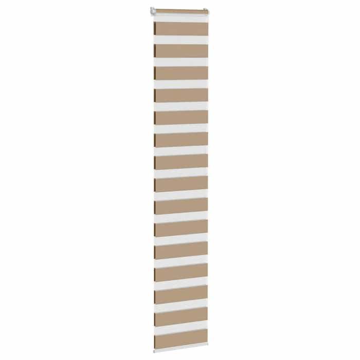 VidaXL Store Zebra Brown Sand Fabric Width 35.9 Cm Polyester, Zebra Roller Blind, Zebra Blind for Window, Blind 4014561