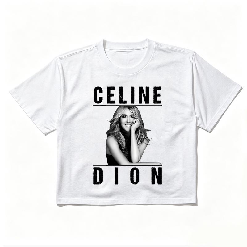 Celine Dion Paris 2026 Fan Tour Gift T-shirt Men Women Kids Girls Boys Parent-child T-shirt Pop Music Streetwear Hip Hop Tees
