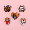 Punk Halloween Stylish Metal Badge With Skull And Ghost Accessories Costume