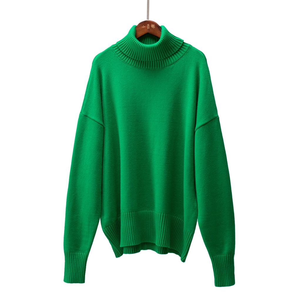 Women's Solid-color Fashionable Long-sleeved Top Sweater