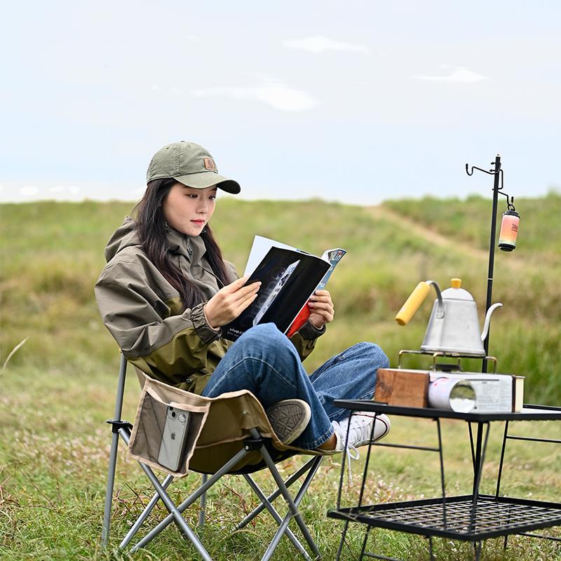 Outdoor Folding Moon Chair Portable Chair Camping Chair Picnic Gear Fishing Small Horse Stool Student Sketching