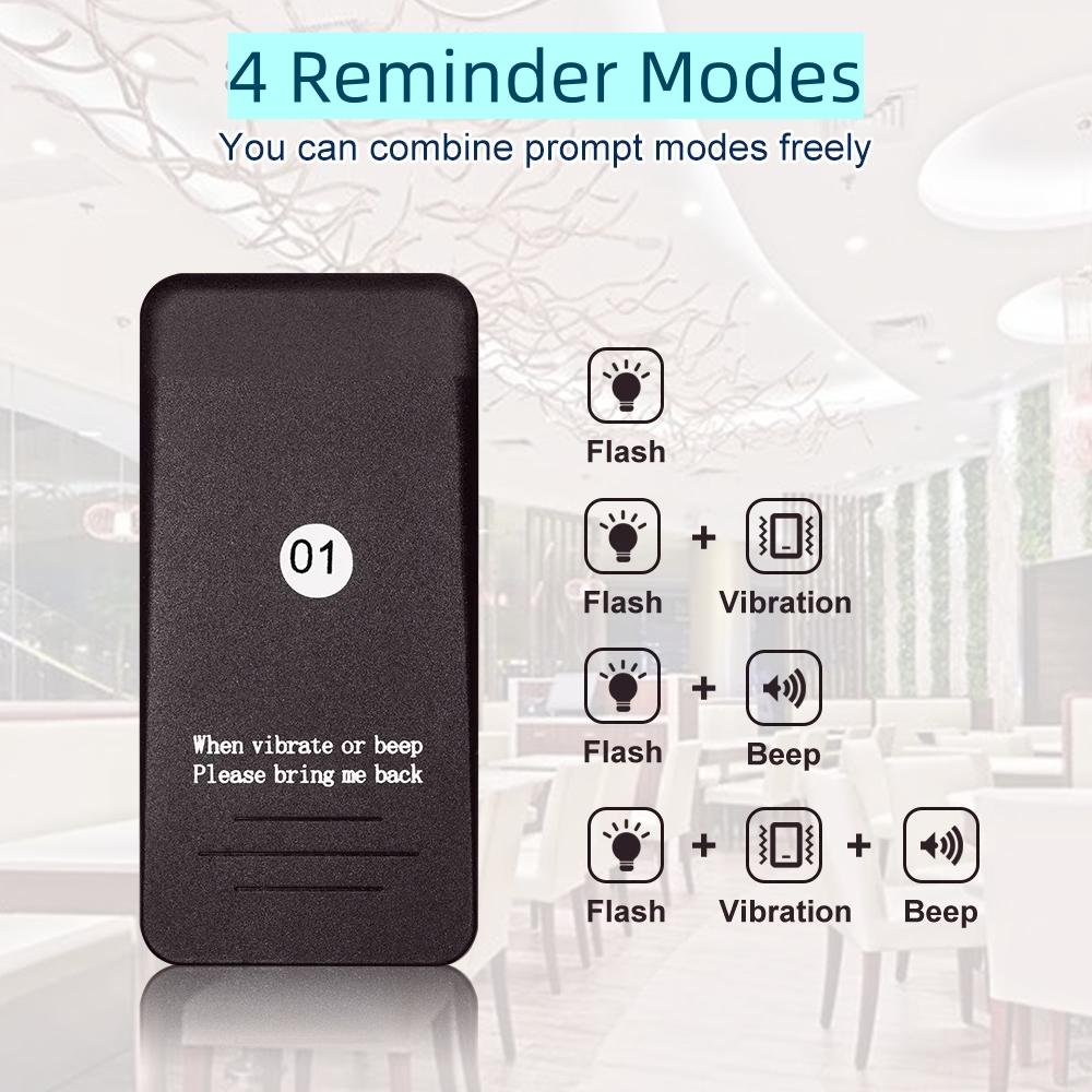 Restaurant Coasters Wireless Pager Buzzer Vibration Bell Calling System For Coffe Coffee Fast Food Pagers Order Receiver