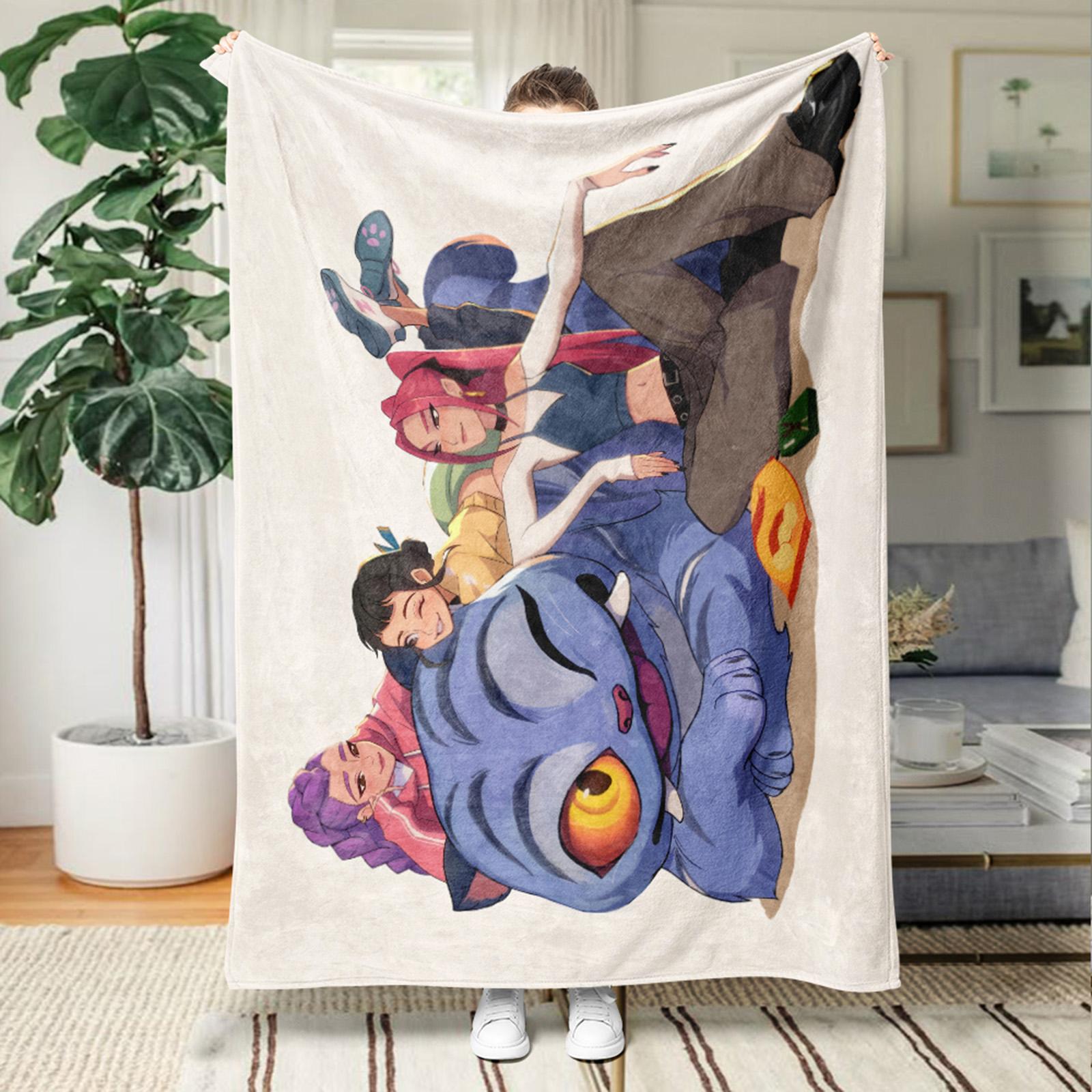 

Плед Cool Girl, Фланелевый плед, Милый узор аниме-девушки, Сражайтесь с дьяволом вместе, Лучший подарок-плед, Правильный размер One Size