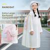 PEVA Children Rain Poncho Disposable Student Rainwear Cute Rain Coat Jacket  Outdoor Use