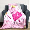 Custom Name Peppa Pig Ice Cream Party Party Blanket For Couch Bed Plush Cozy Fuzzy Blanket Super Soft Warm Blankets For Fall And Winter 0916106