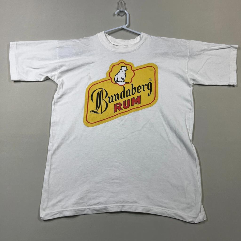 Bundaberg Rum T Shirt Bundy Vintage White Cotton Casual Tee Mens Small S