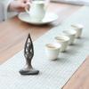 OwMell Lot of 4 Meditation Yoga Pose Statue Figurine Ceramic Yoga Figure Set Decor - Patina Gold