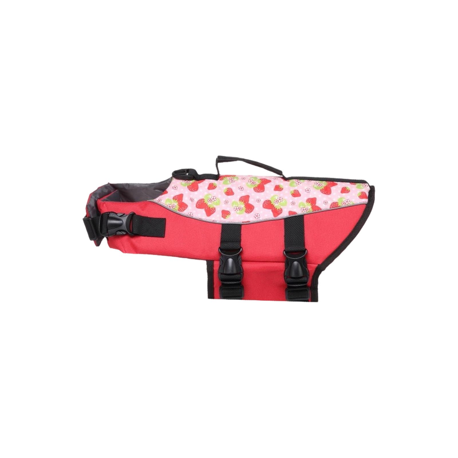 

Dog Jacket, Adjustable Vest With Reflective Strips & Rescue Handle, High Buoyancy Dog Swimsuit For Swimming, Boating, Beach & Pool, Easy S червоний