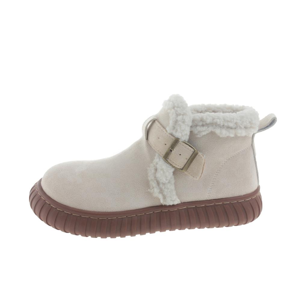Thick-soled snow boots children's 2025 new winter piled thickened non-slip warm fashion wool cotton shoes women's shoes