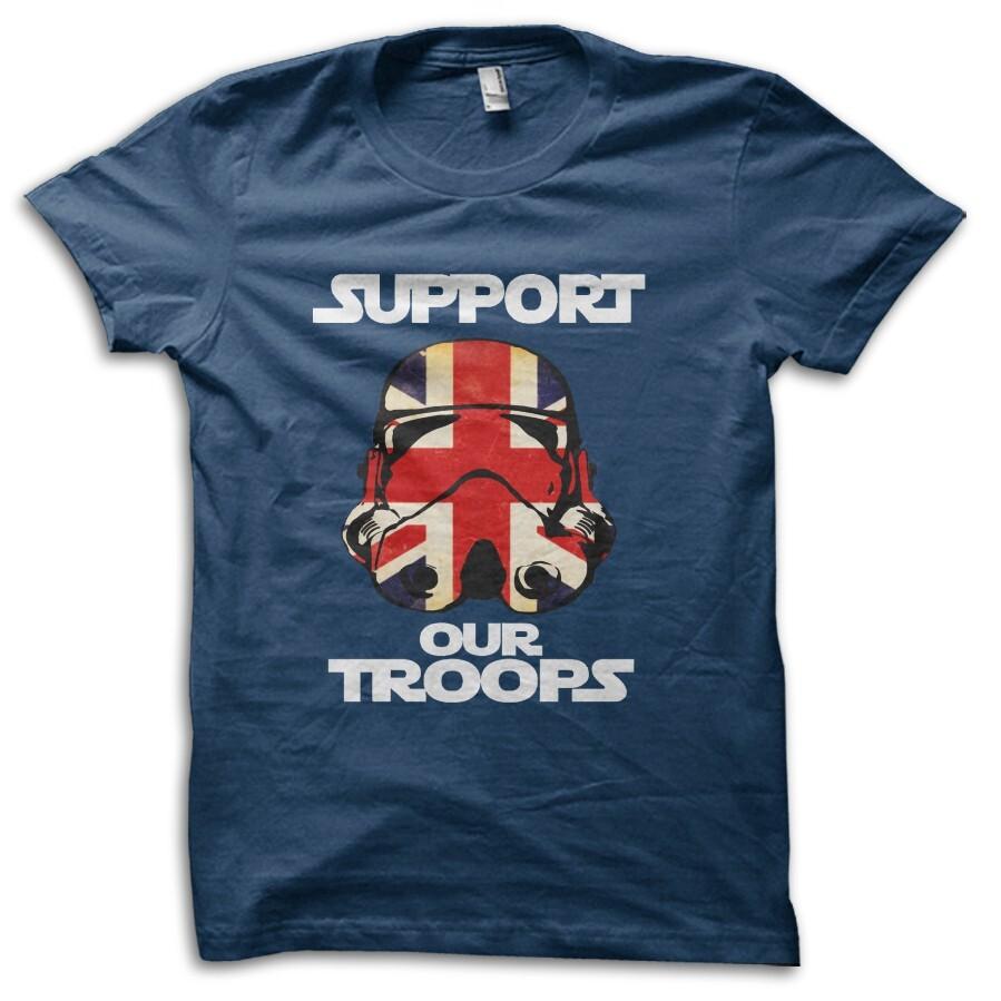 Stormtrooper Support our Troops Parody Sci-Fi Star Wars Inspired T-shirt M5591 S разноцветный