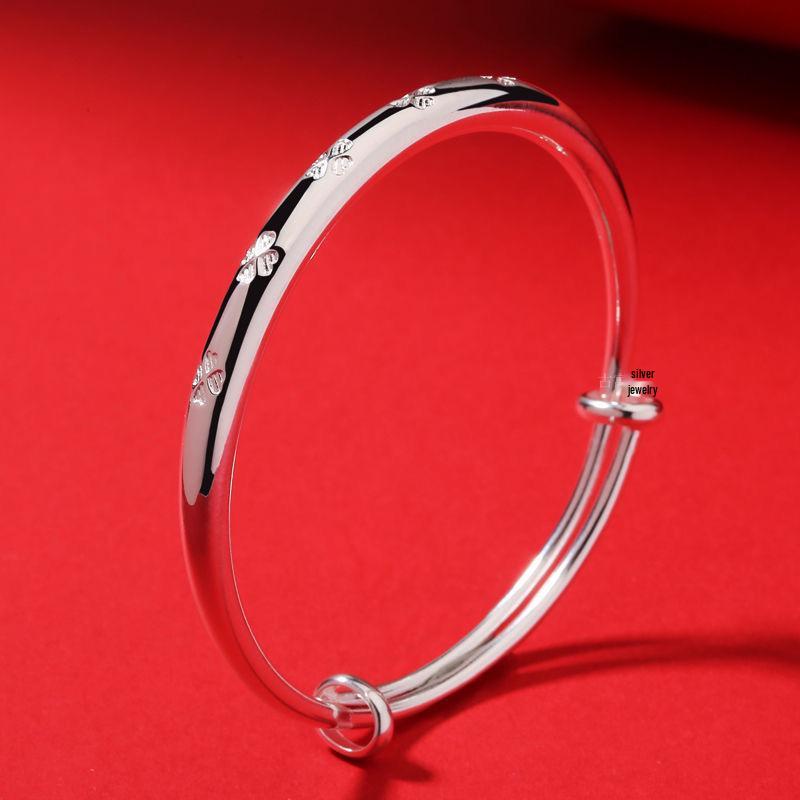 

Посеребренный браслет «Четырехлистный клевер» - Элегантное ювелирное украшение в подарок на день рождения