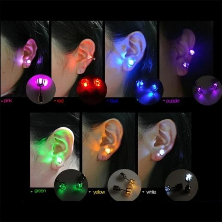 1 Pcs Shining Zircon Earring Creative Fashion Stud Earring Party Carnival Night Birthday Holiday Gift Cool Accessories