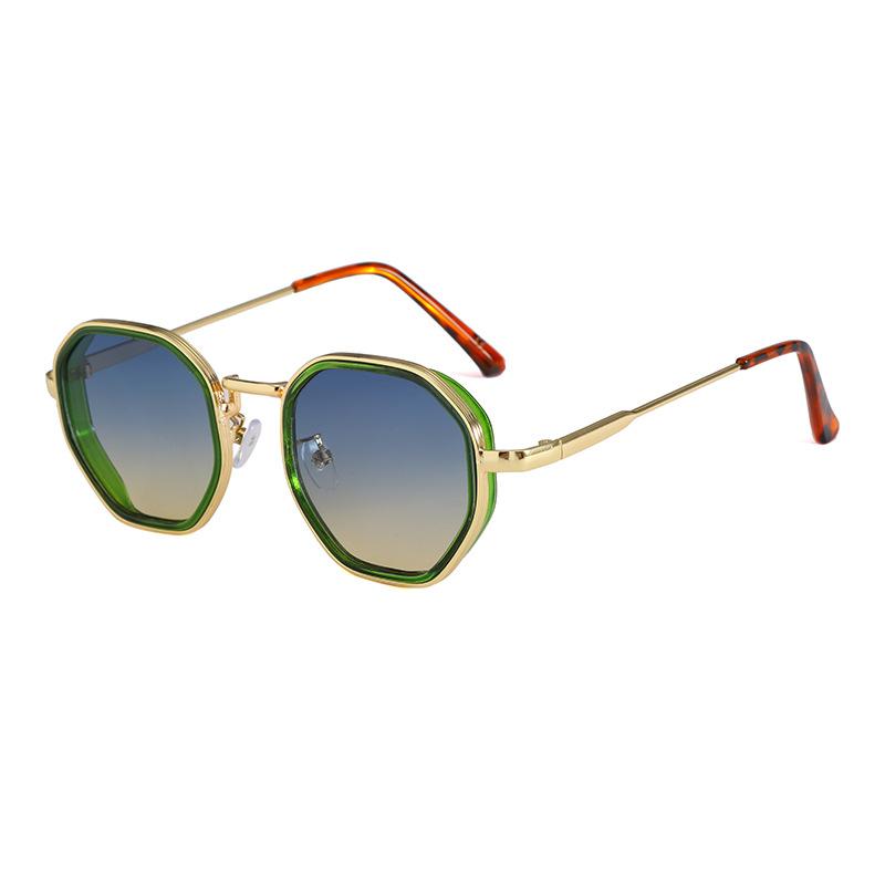 Metal Polygon Sunglasses WomenTrendy Traveling Outdoor Sport UV Protection Eyewear Men Classic Driving Sunscreen Sun Glasses