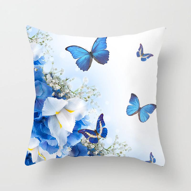 Butterfly Pattern Cushion Cover 45*45cm Seat Decorative Pillow Car Home Sofa Bed