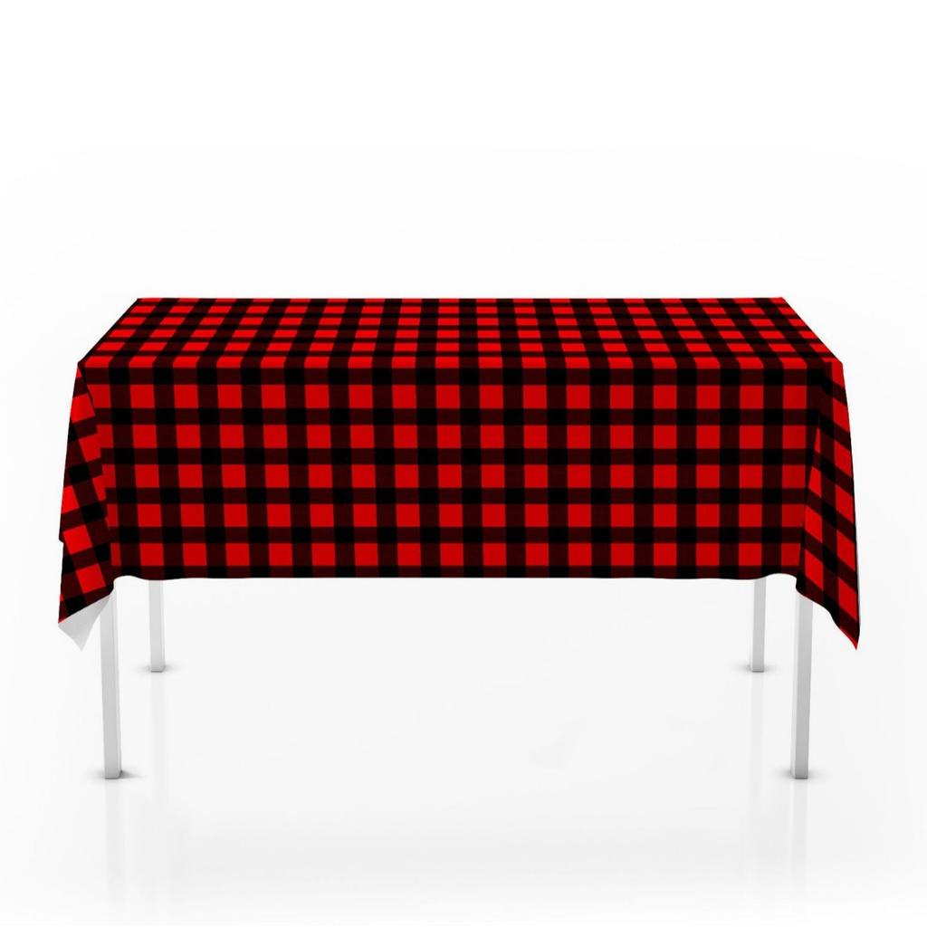 1/3pcs Disposable Checkered Tablecloth Plastic Rectangle Party Table Cover Picnic
