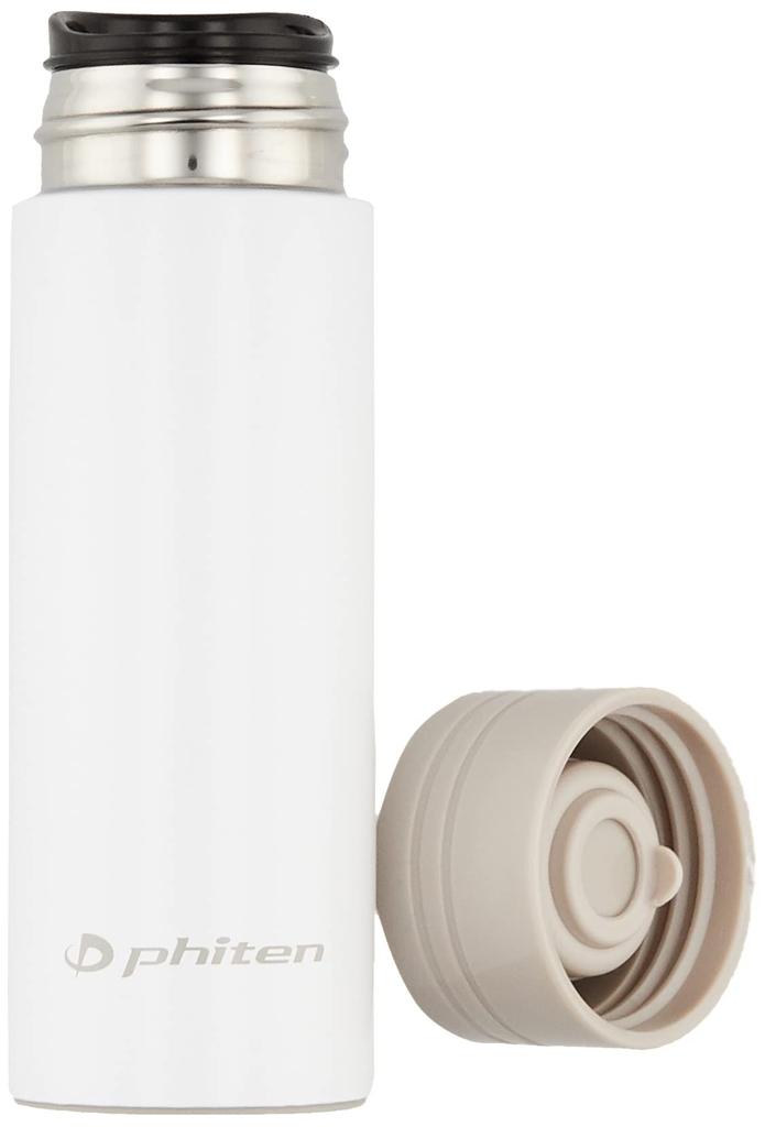 Phiten Stainless Steel Pocket Bottle Metax White 120ml
