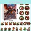 Christmas Countdown Advent Calendar With Santa Claus Dragon Acrylic Ornaments For Holiday Decor