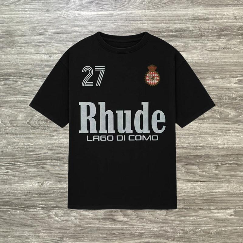 Top Rh Trendy Brand Ude Summer New Crown Flag High Street Vintage Cotton Round Neck ShortSleeved TShirt For Unisex And Unisex