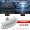 For Renault Clio II 1998-2005 Twingo I 1993-2007 1Pcs Car Styling 12V LED White License Number Plate Light OEM#:7700410754