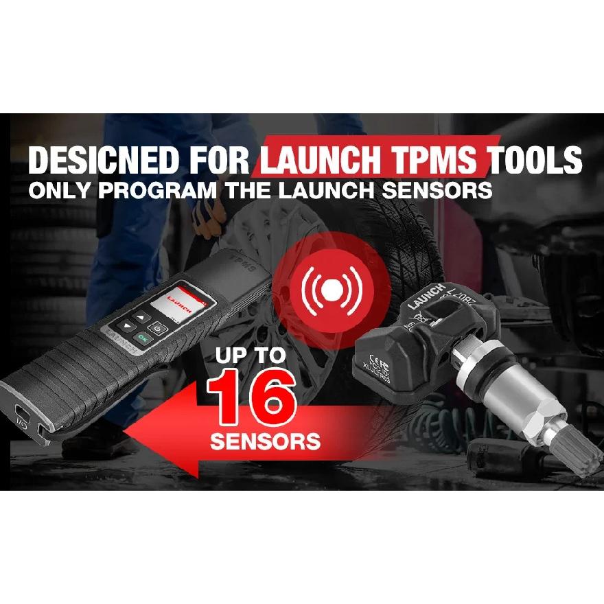 LAUNCH X431 TSENSOR-05 Univerzální TPMS senzor 315MHz/433MHz Duální frekvence Nastavitelný úhel Gumový ventil Monitor tlaku v pneumatikách