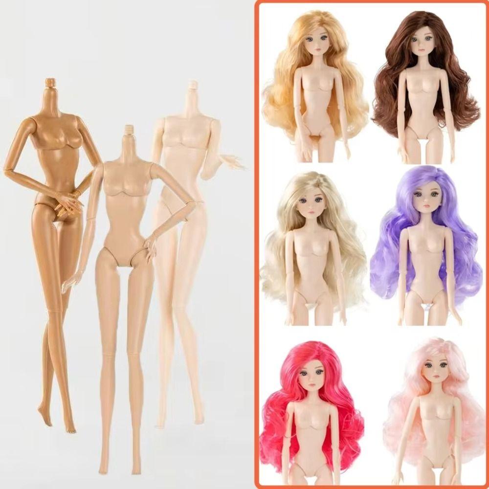 Joint Movable Make-up Doll Head Curly Hair Doll Body Humanoid Doll Supermodel Doll Body Girls Gift