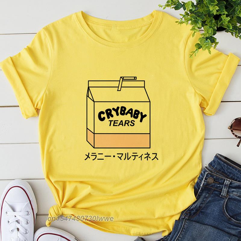 Crybaby Tears Japan Drink TShirt UnisexUnisex 2022 New 100 Cotton Streetwear Tshirt Aesthetic White Tops FemaleMale T Shirt