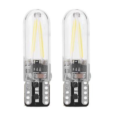 8 28V W5W T10 Cam COB Filament LED Araç Okuma DRL Sinyal LED Ampul Beyaz Işık Çifti