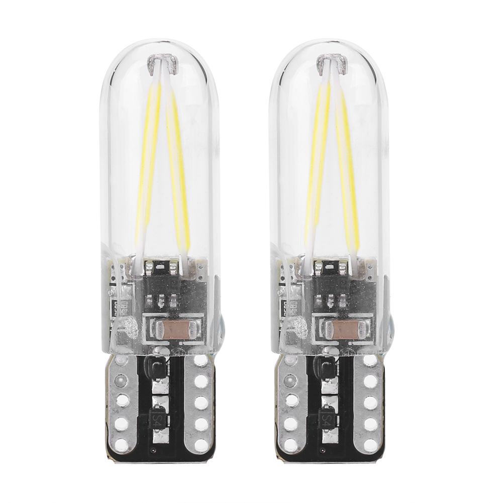 Pereche 8 28V W5W T10 Sticlă COB Filament LED Auto Lectură DRL Semnalizare LED Bec Lumină Albă