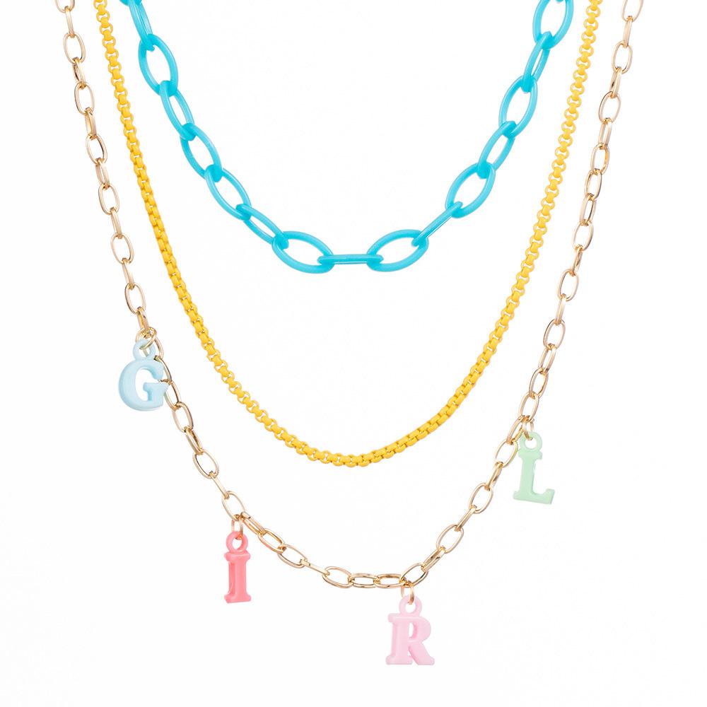 

Универсальное Потрясающее И Мягкое Ожерелье-Буква Из Полимерной Глины С Цепочкой-Волной Для Модниц Трендовое Girl