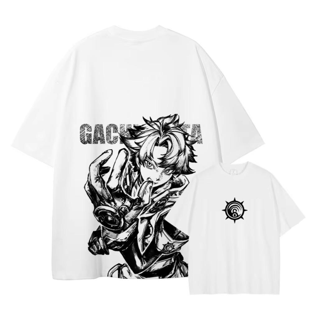 Anime Gachiakuta T Shirt Manga Cartoon Jabber Rudo Enjin Vintage Washed Tops Tees Harajuku Short Sleeve Battle Anime Clothing