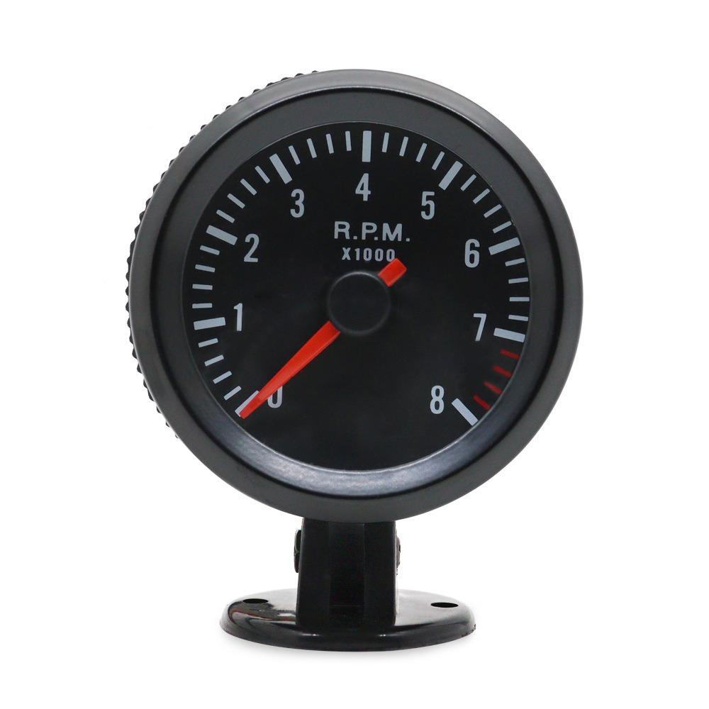 2"52MM 12V Car Auto Tachometer Gauge 0-8000RPM Mechanical Speed Meter with Gauge Pod Holder Car RPM