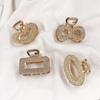 Gold Hair Claw Metal Barrette Fashion Hairpin  Women