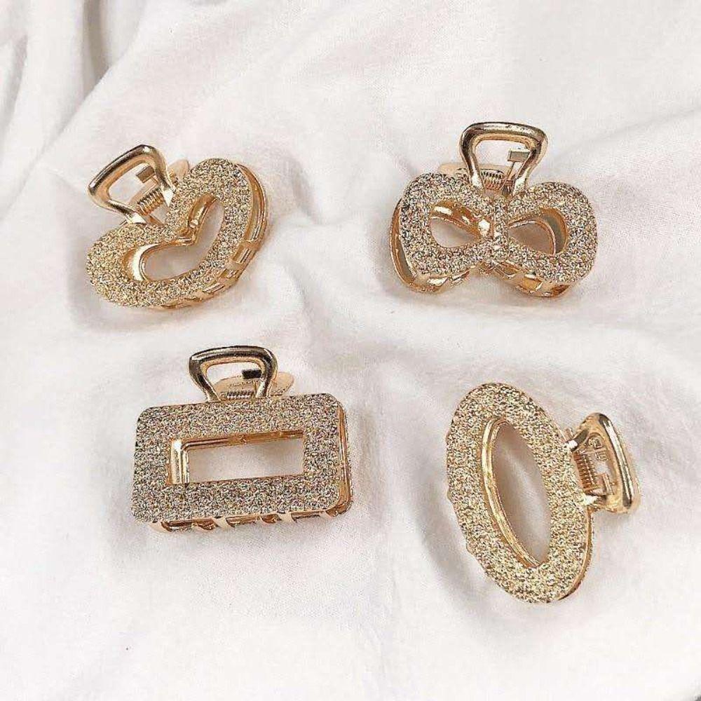 Gold Hair Claw Metal Barrette Fashion Hairpin  Women
