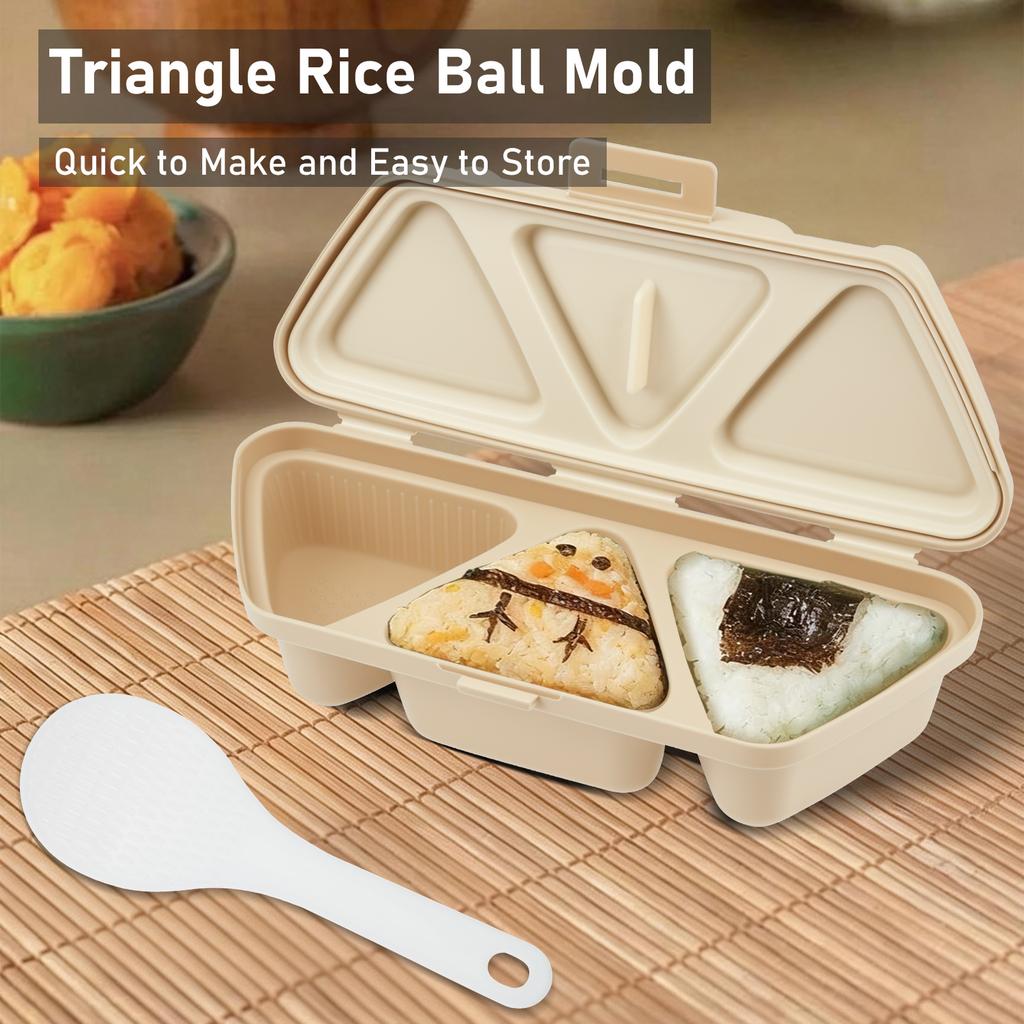 6 In 1 Onigiri Mold Triangle Onigiri Mold Once Quickly Make 6 Sushi Non-stick Rice Ball Maker Kitchen Gadget for Storing Sushi