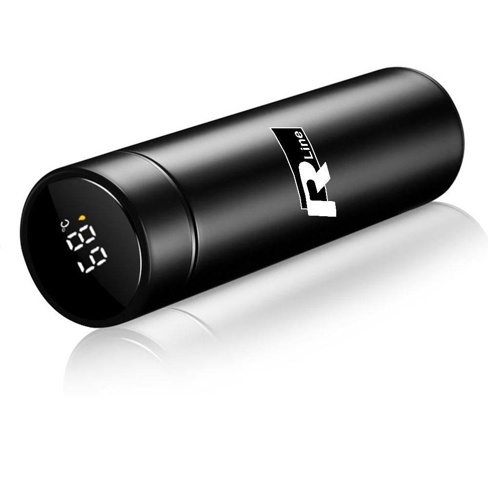 VW Valve Stems Caps Car Thermos Mug Temperature Display Thermal Cup For Volkswagen VW GTI Golf Polo Passat CC Magotan Tiguan Touare KT9