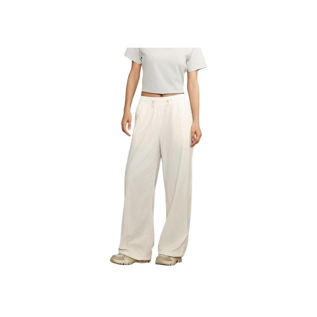 Skechers Fashion Versatile Loose Wide Leg Casual Pants Women Bottoms Cotton-Candy-White L225W097-0074