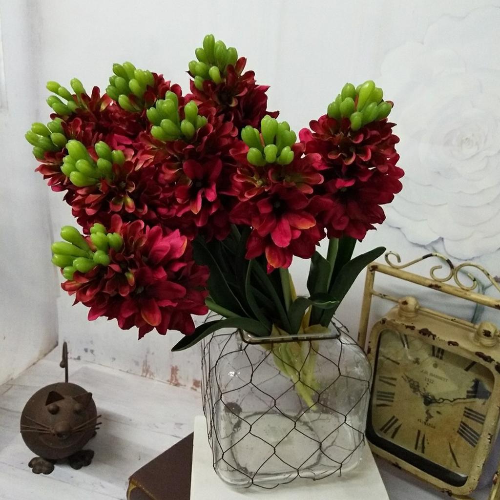 Simulation Hyacinth Tea Table Meeting Table Home Decoration Wedding Photography Props Fake Flowers