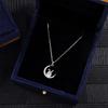 Women's Light Luxury S925 Silver Necklace with Pink Moissanite Rabbit Pendant - Jade Rabbit Zodiac Design