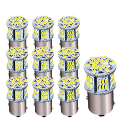 Autart S25 Enkele Pin P21W Zij-Knipperlicht Achteruitrijlicht Positielicht LED Pak van 10 Lampjes, 12V-24V, Wit, 180° Hoek, 1156, G18, BA15S, Universeel, 6000-6500K,