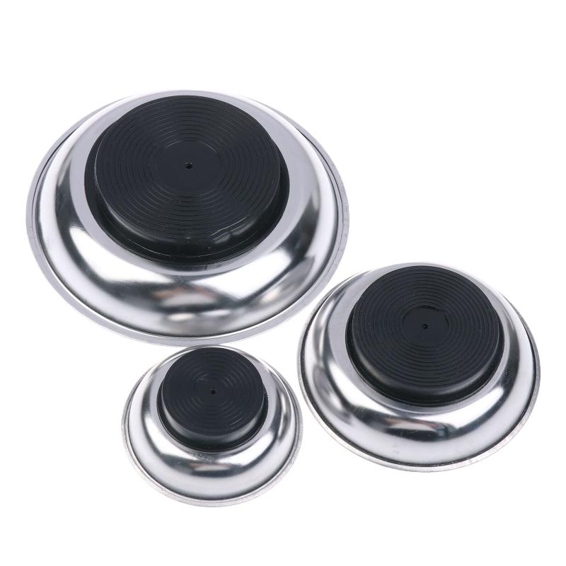 Bol Magnetic Circular pentru Piese 3"/4"/6" Tavă Magnetică Tavă pentru Depozitare Șuruburi Tavă pentru Scule din Oțel Inoxidabil Pentru Scule cu Ventuză Auto