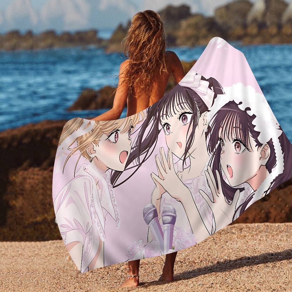 My Dress Up Darling Anime Beach Towel Colorful Bath Towels for Microfiber Quick Dry Custom Sand Free Beach Yoga Spa Gym Pool