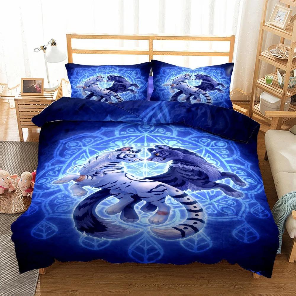 3D Tigers Bedding Set King Queen Double Full Twin Single Size Bed Linen Set