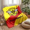 Watford FC Benutzerdefinierter Name Text Flanelldecke Fußball Logo Personalisierte Fleece-Wurfdecke Besonderes Geschenk für Sofa Schlafzimmer Zuhause