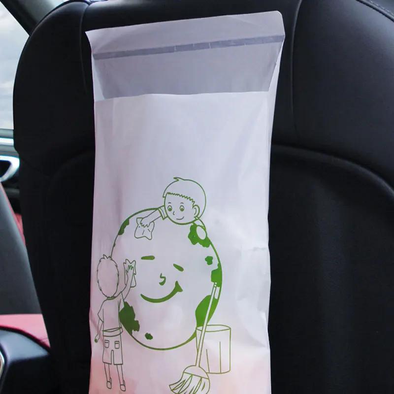 60PCS Car Garbage Bag Disposable Trash Bags Sticking Type Auto Storage Bag for Car Home Office Kitchen Accessories Universal