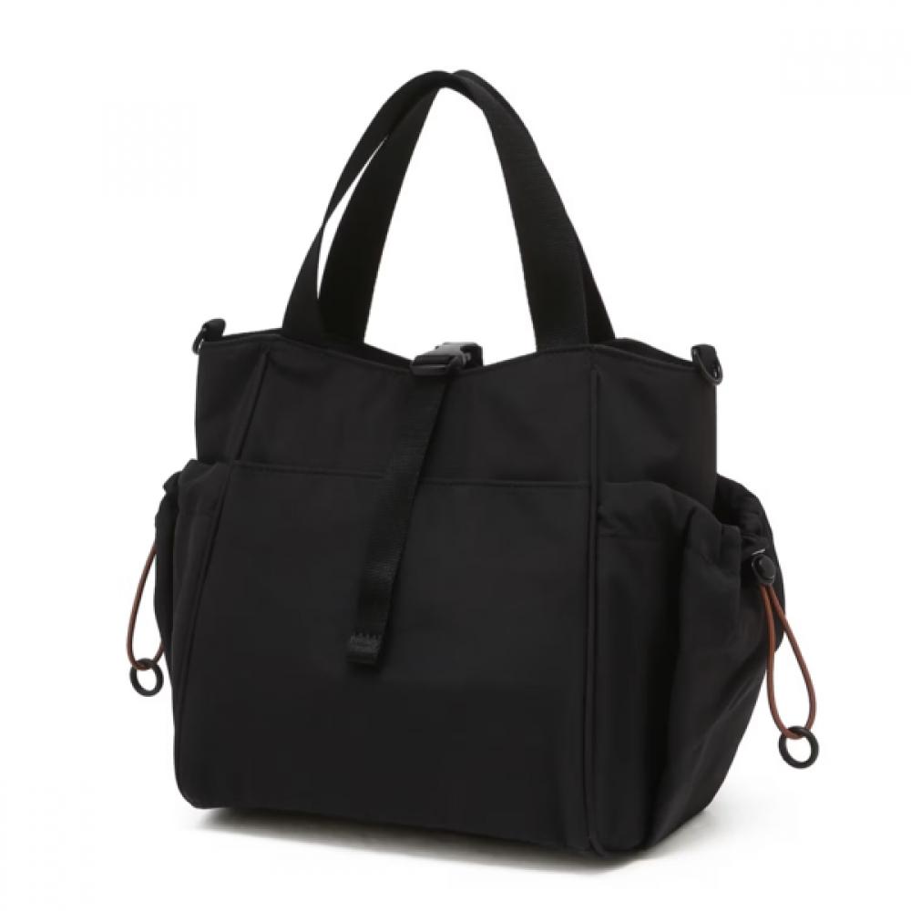 Daks Black Logo Decorated Nylon Tote Bag Dbba6eg36bk