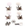 Ukulele 4 String Left and Right Hand Guitar Tuning Peg Keys Guitar Tuners Machine Head - Small White Oval Concave Button