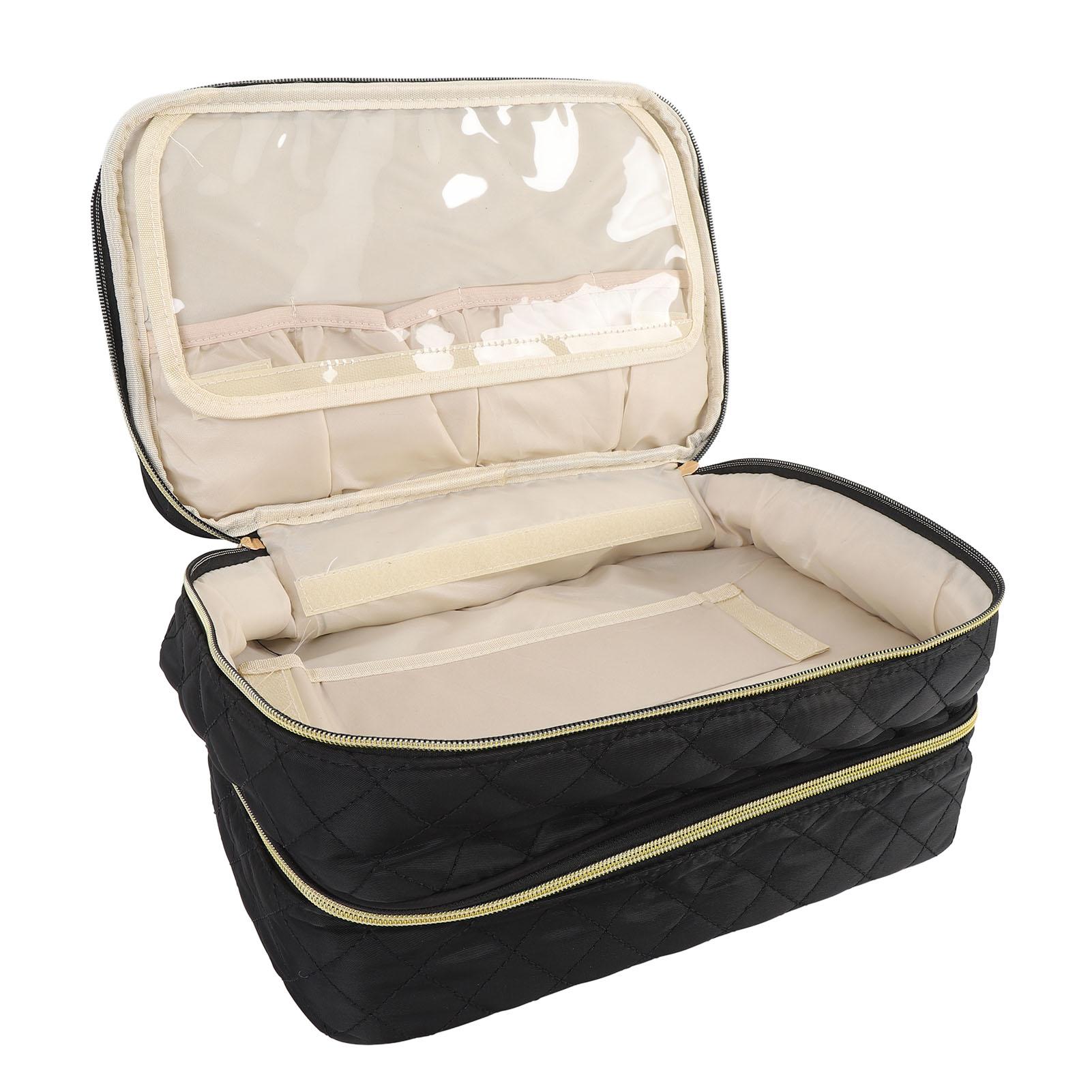 

Сумка-кейс для переноски лака для ногтей вмещает 40 флаконов, двухслойный портативный держатель для лака для ногтей для ногтей